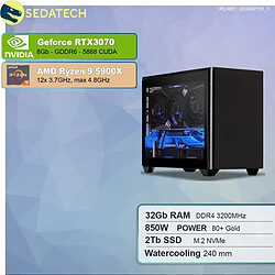 Sedatech Mini-PC Pro • AMD Ryzen 9 5900X • RTX3070 • 32 Go RAM • 2To SSD M.2 • sans OS