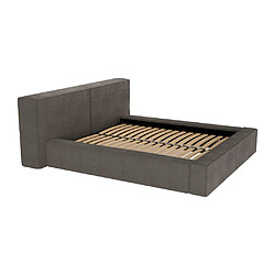 Acheter Lit coffre 140 x 190 cm - Velours côtelé - Taupe + Matelas - TIMANO de Pascal Morabito