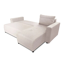 Avis Bestmobilier Pilea - canapé d'angle réversible 4 places - convertible avec coffre - en tissu