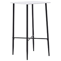 vidaXL Table de bar Blanc 60 x 60 x 111 cm MDF