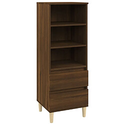 vidaXL Buffet haut Chêne marron 40x36x110 cm Bois d'ingénierie