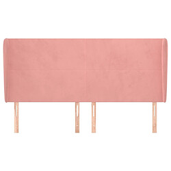 Avis Maison Chic Tête de lit scandinave avec oreilles,meuble de chambre Rose 203x23x118/128 cm Velours -MN20024