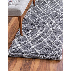 Acheter Hadorn Tapis shaggy 120x62 gris pierre Lachen Fence