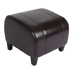 Avis Mendler Tabouret pouf cuir EMMEN, 37x45x47cm ~marron