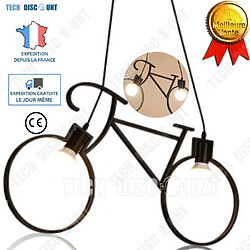 Tech Discount TD® Lampe lustre à accroché lumineuse bureau chambre lecture salon restaurant bicyclette couloir allée vélo décoration originale 