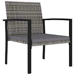 vidaXL Chaises de salle à manger de jardin 4 pcs Résine tressée Gris