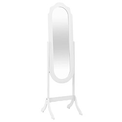 vidaXL Miroir sur pied blanc 45,5x47,5x160 cm bois d'ingénierie 