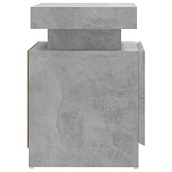 Maison Chic Table de chevet,Table de nuit,Table d'appoint pour salon Gris béton 45x35x52 cm Aggloméré -MN92667 pas cher