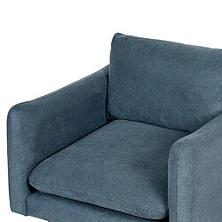 Beliani Fauteuil Tissu chenille Bleu VINTERBRO pas cher