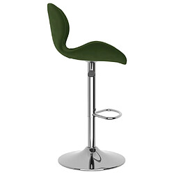 vidaXL Tabourets de bar lot de 2 vert foncé velours pas cher