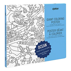 Poster Géant à colorier Sous lOcéan by OMY 