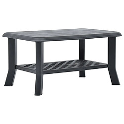 vidaXL Table basse Anthracite 90x60x46 cm Plastique 