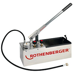 Rothenberger Pompe de contrôle RP 50-S INOX, Volume d'aspiration : 45 ml/Hub, Raccord R 1/2 pouces, Volume du réservoir 12 l