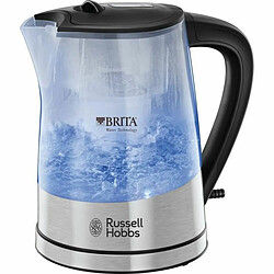 Bouilloire Russell Hobbs 22850-70 Noir Gris Acier inoxydable 2200 W 1 L Russell Hobbs 22850-70 Bouilloire En Verre Filtrante 1,5l Clarity, Cartouche Filtre A Eau Brita Maxtra Inclus-