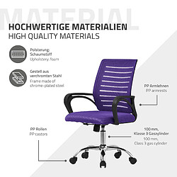 Acheter ML-Design Chaise de bureau gaming ergonomique violet pivotante 360° maille respirante