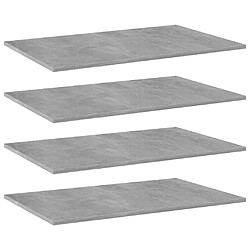 vidaXL Panneaux de bibliothèque 4 pcs gris béton bois d’ingénierie