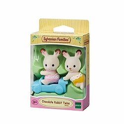 Figurines Sylvanian Families Les jumeaux lapin chocolat 