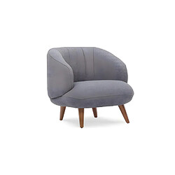 Fauteuil en tissu bouclette anthracite JANINA de Pascal Morabito