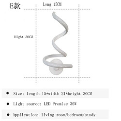 Universal WHITE 36W WAVE LED WALL LED FLAIRE DE DIMING DE CORRIDOR CORRIDOR SIMPLE SIMPLE SIMPLE (DIMMINATION TROISSOLE)