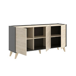 Avis Vente-Unique Buffet KOLYMA - 3 portes - Coloris : Chêne & Anthracite