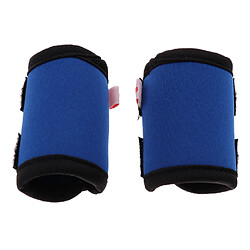 2 PCS Pet Leg Brace Protector Chien Blessure Genouillères Fixes Bleu M couvre-pieds de chien