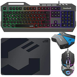 Pack Clavier Souris Tapis TYALO + Convertisseur Switch, PS4, PS3 et Xbox One