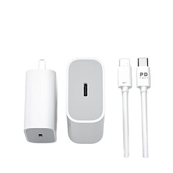 General Chargeur iPhone Charge Rapide, Bloc Chargeur Rapide Type C 20 W avec Câble USB C vers Lightning de 0,9 m pour iPhone 14/13/13 Pro/12/12 Pro/12 Pro Max/11/Xs Max/XR/X, iPad, AirPods Pro(Paquet de 2) 