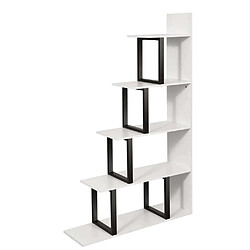 Hanah Home Etagère en aggloméré et métal Step blanc. Etagère en aggloméré et métal Step blanc