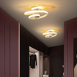 Acheter Stoex Plafonnier Led Design en Spirale Lampe de Plafond Moderne Blanc Lustre Nordique Blanc Chaud Simple Luminaire Plafonnier Créatif