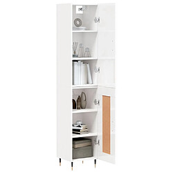 Avis Maison Chic Buffet,Meuble de Rangement,commode pour salon,Cuisine Blanc brillant 34,5x34x180 cm Bois d'ingénierie -MN11125