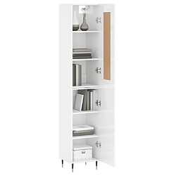 Avis Maison Chic Buffet,Meuble de Rangement,commode pour salon,Cuisine Blanc brillant 34,5x34x180 cm Bois d'ingénierie -MN20961