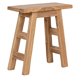 Pegane Table d'appoint en bois de teck coloris naturel - longueur 50 x profondeur 20 x Hauteur 50 cm