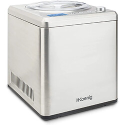 H.Koenig sorbetière turbine à Glace professionnelle de 2L 180W gris noir 