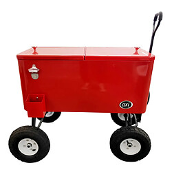 Avis AXI Retro Cooler Rouge | Réfrigérateur de boissons mobile pour l'extérieur / le jardin | Glacière 76 litre