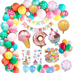 Euro Mega 54 pcs Décoration Anniversaire Enfant Kit anniversaire Décoration ballons de bonbons pour Filles Fête enfant