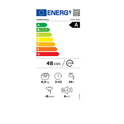 Lave-linge hublot 8.5 kg 1200 tours/min - F82AV35WH - LG