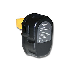 vhbw Batterie remplacement pour Dewalt DE9038, DE9091, DE9092, DE9094, DE9502, DW9094, W9091 pour outil électrique (3000 mAh, NiMH, 14,4 V)