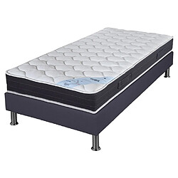 Ebac Matelas ressort + Sommier SR15 Volcan 90x200 Rubis - H. 21 cm - Soutien très ferme