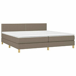 Acheter Sommier à lattes,Cadre à lattes de lit et matelas et LED pour Adulte Taupe 200x200cm Tissu -MN45674