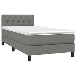 Avis Sommier à lattes et LED,Cadre à lattes de lit avec matelas pour Adulte Gris foncé 80x200cm -MN73993