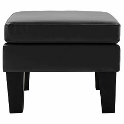 Maison Chic Repose-pied,Tabouret confortable Noir Similicuir -MN56699