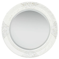 vidaXL Miroir mural style baroque 50 cm Blanc