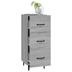 Avis vidaXL Buffet Sonoma gris 34,5x34x90 cm Bois d'ingénierie