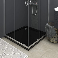 vidaXL Receveur de douche carré ABS Noir 80x80 cm