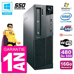 PC Lenovo ThinkCentre M82 SFF G2020 RAM 16Go SSD 480Go Graveur DVD Wifi W7 · Occasion 