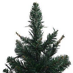 Avis vidaXL Sapin de Noël artificiel pré-éclairé et supports vert 90 cm PVC