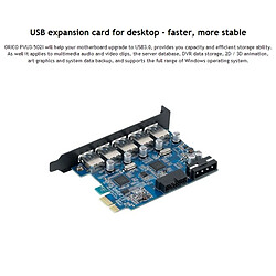 Wewoo PVU3-5O2I USB3.0 * 5 + 20 broches * 1 carte PCI Express pour ordinateur de bureau, transmission de données ultra rapide 5 Gbps (noir) pas cher