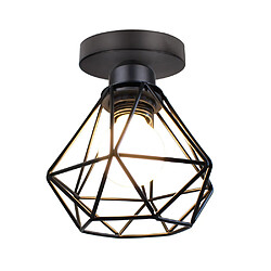 STOEX Plafonnier Industriel en Métal, Suspension Luminaire Style Vintage Design STOEX Plafonnier Industriel en Métal, Suspension Luminaire Style Vintage Design forme Cage Diamant Rétro pour Salon Chambre Salle à manger(sans ampoule)(x1)