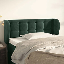 Tête de lit scandinave avec oreilles,meuble de chambre Vert foncé 83x23x78/88 cm Velours -MN82841