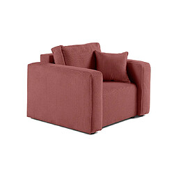 Bestmobilier Topaze - fauteuil - en velours texturé Topaze - fauteuil - en velours texturé - Rose